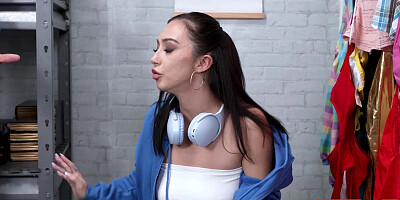Brunette Caught Stealing Gets Fucked