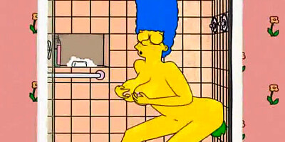 Mature Marge Simpson cheating hentai