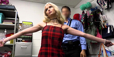 Sweet blonde teen shoplifter fucked hard