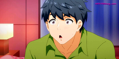 Cute newlywed begs for more as hubby licks and fingers her to orgasm (Exclusive Anime)