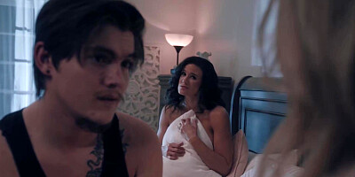 Stepmom pees her pants ifo stepsons gf