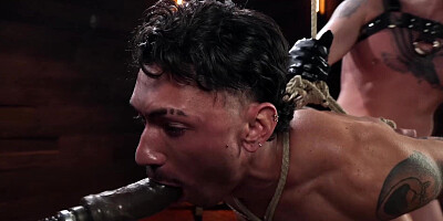 Dom Cowboy Tames His Bound Stud