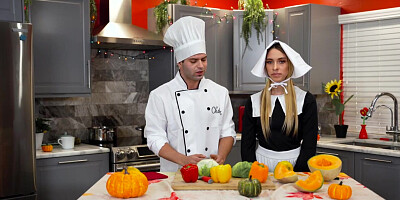 Blonde Khloe Kapri Anal Stuffed in the Kitchen