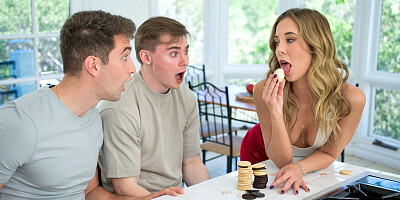 Perverted stepmom fucks stepson n buddy