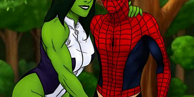 Spiderman and Spidergirl hentai orgy