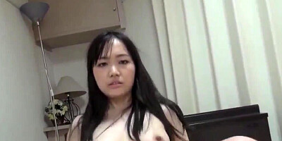 Japanese girl grunting and happily taking his dick