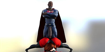 Helen Parr Anal Fucked By Black Superman Parody