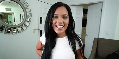 Pretty Latina Girl Gets Horny For Her Stepbros Cock