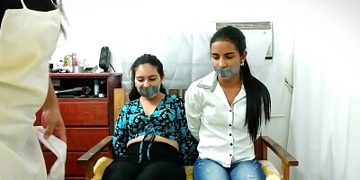 Ball-gagged with Each Other's Smelling Socks and Sole Idolized by Step-mom!