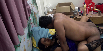 Indian woman is teased and fucked by a chubby man