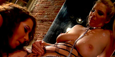 Lust big titted wild lesbians lick and finger pussies