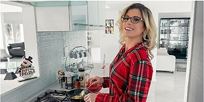 Busty Step Mom Strips Down And Gives Step Son His Christmas Present Early