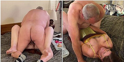 Granny Carmens Slave Princess Leias Darth Vader Fantasy Fuck & Creampie! 72125cams126m