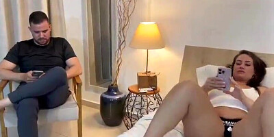 A Mexican stud, a hotwife, heads to his pal's palace, rest with his wifey and aunt-in-law simultaneously, while the hotwife sees from afar, admiring his whorish wifey.