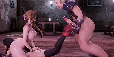 Tifa Lockhart In Footjob Final Fantasy Hentai - Aerith Helps Tifa Make Cloud Cum With Her Boots