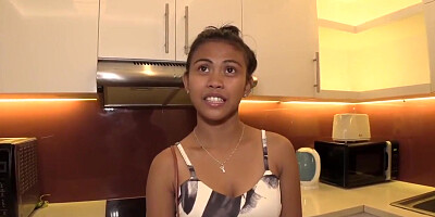 Teen 18+ Filipino Maid Loves Big White Cock