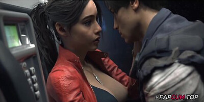 Claire X Leon Resident Evil Quick Public Passion - Survivor Duo Heat With Claire Redfield