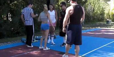 Dainty Allie Haze and Kirra Lynne at doggystyle movie