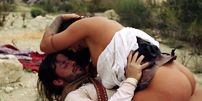 Sexy cowgirl Susy Gala gets fucked outdoors