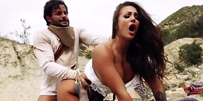 Sexy cowgirl Susy Gala gets fucked outdoors