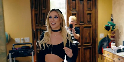 Aiden Ashley and Charlotte Sins are having girl on girl action