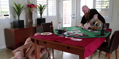 Slender and tattooed blonde will do everything for his satisfaction