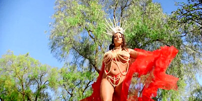 Life of the hot Latina with big tits is full of festive and sex