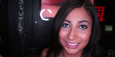 Jade Jantzen sucks and fucks at a video store gloryhole