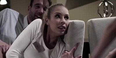 Chick invited man and stepsister to fool around