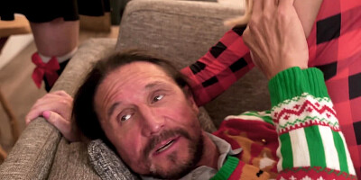 Depraved blonde is fucking with her dirty stepdad next to her mom