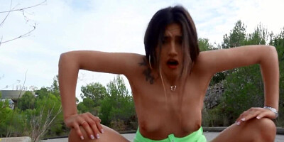 Cameraguy is lucky to obtain reward in the form of outdoor sex