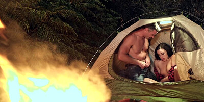 Campsite Hardcore Fucking With A Slutty Brunette