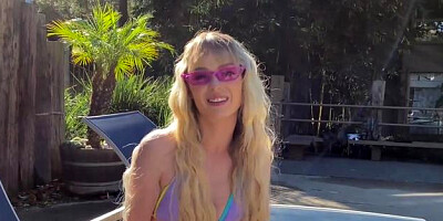 BJ Raw: Blonde haired Lilly Bell finds pleasure in raw sex