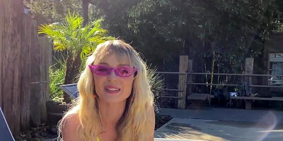 BJ Raw: Blonde haired Lilly Bell finds pleasure in raw sex