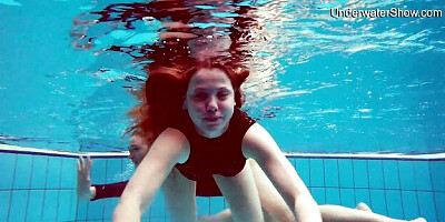 Underwater Show featuring madam's swimming pool sex