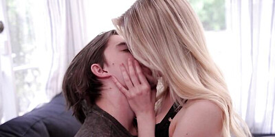 An awesome doggy style sex session with a hob blonde Amber Moore
