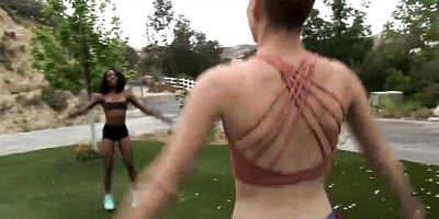 Lissome Rain Summers and Riley Nixon's butt sex