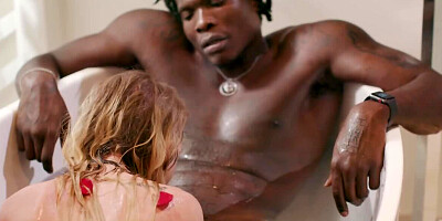 Petite white chick rides a BBC with great passion