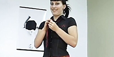 Schoolgirl (18+) video with sneaky honey from Homegrown Video