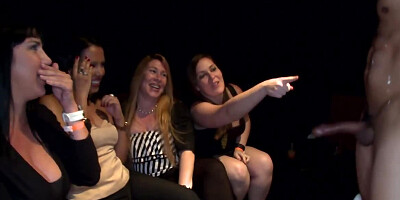 Club party gets wild after big cocks show up