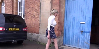 MILF Lady Sonia playing with her tits and shows off