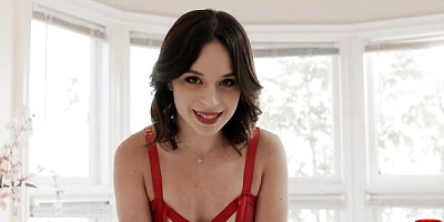 Short-haired hottie Aria Valencia screwed in the doggy style