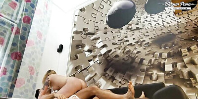 Aesthetic homemade sex in the cowgirl pose with a blonde Chrystal Sinn