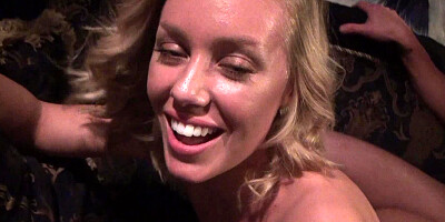 Blonde honey that has a sexy ass is getting her pussy penetrated