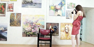 Ravishing loved one at stockings clip