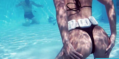 Playful Minnie Manga - hd clip - Underwater Show