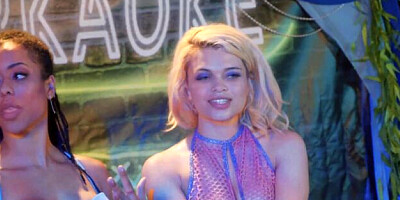 Sensuous Kira Noir and Destiny Cruz at jerkaoke scene