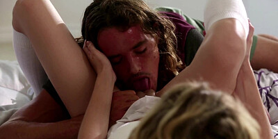 A lovely blonde woman with a sexy ass is getting her cunt rammed