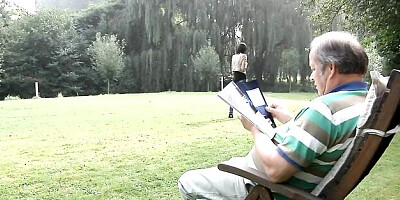 Appealing Meg Magic's outside fuck clip