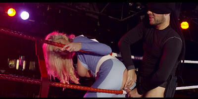 Horny couple is in the ring, fucking like they are crazy there